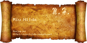 Miu Hilda névjegykártya